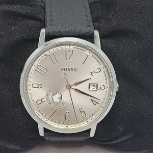 Fossil Boyfriend ES3787 Women Black Leather Analog Dial Quartz Wrist Watch BC990